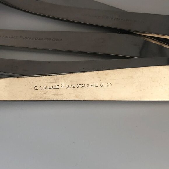 Wallace Soup Dinner Spoons MANHATTEN‎ 18/8 Stainless Steel Flatwear 7.75" Lot 5 - Picture 4 of 5
